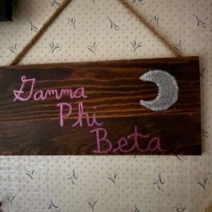 Gamma Phi Beta Wooden Wall Sign